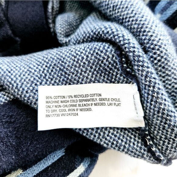 Original Use Geometric Patterned Blue Collared Short Sleeve Button Down Shirt S - Picture 6 of 6